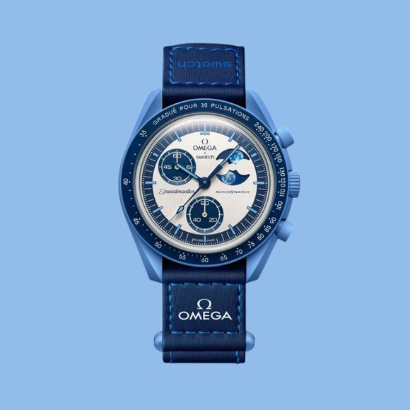 Swatch x Omega Moonswatch Moonphase Blue Watch
